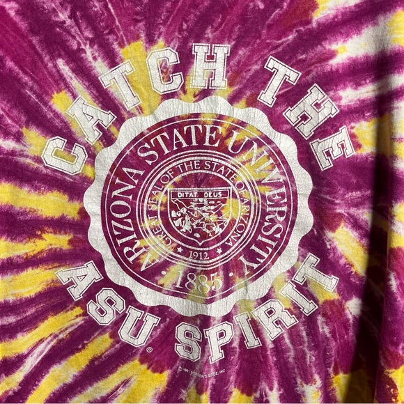ASU ARIZONA STATE UNIVERSITY Sun Devils Baseball Team T SHIRT Size XL Tie Dye - Picture 2 of 5